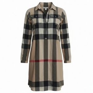 Plaid Long Sleeve Dress